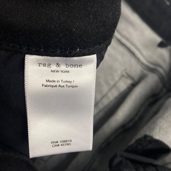 RAG & BONE Dre Low-Rise Boyfriend Jeans in Granite Black Wash Size 26 - Picture 14 of 14